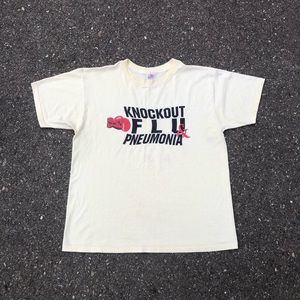 Vintage 90s Knockout Flu & Pneumonia Graphic Shirt T-shirt Pullover